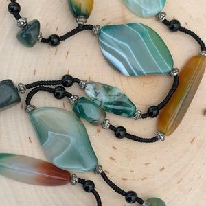 Jewelry - 30 inch Necklace Stones Natural Tones Jewelry - 30 inch Necklace Stones Natural Tones